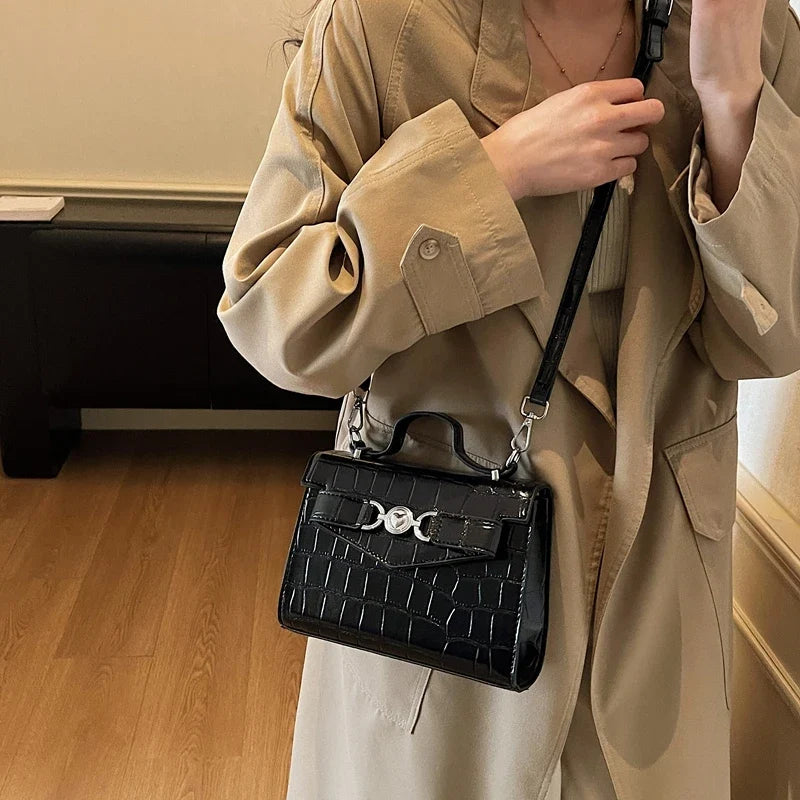 PU Leather Vintage Handbag for Women Short Top Handle Satchel Purse New Trend Crossbody