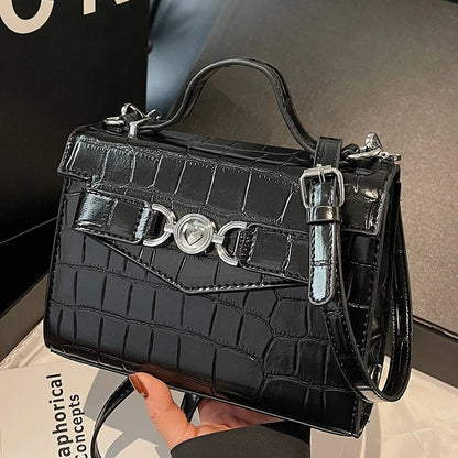 PU Leather Vintage Handbag for Women Short Top Handle Satchel Purse New Trend Crossbody