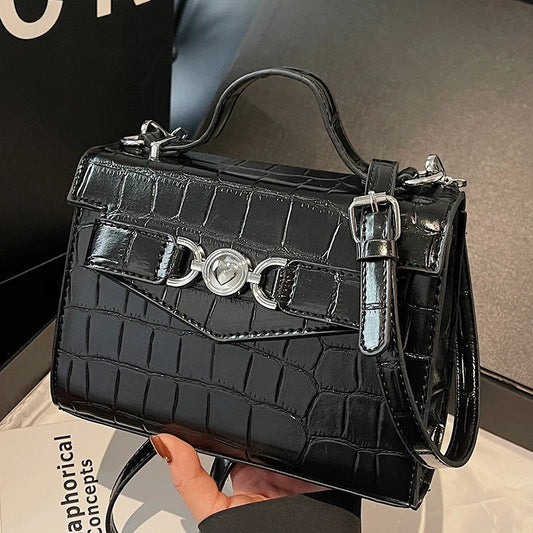 PU Leather Vintage Handbag for Women Short Top Handle Satchel Purse New Trend Crossbody