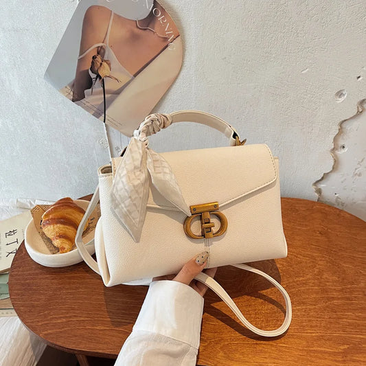 Elegant Silk Scarf Handbag Versatile Shoulder Bag Crossbody Design