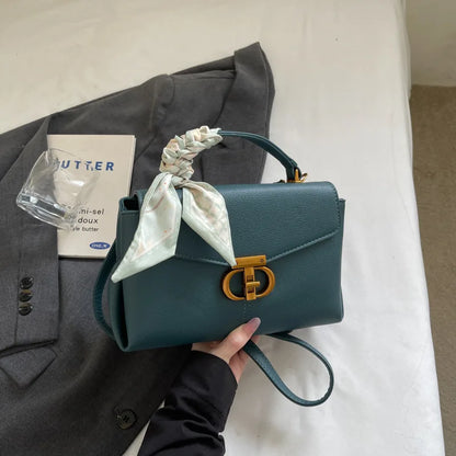 Elegant Silk Scarf Handbag Versatile Shoulder Bag Crossbody Design