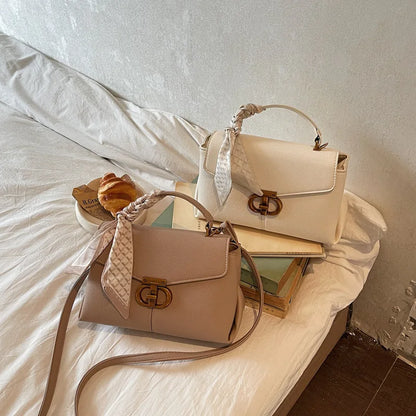 Elegant Silk Scarf Handbag Versatile Shoulder Bag Crossbody Design