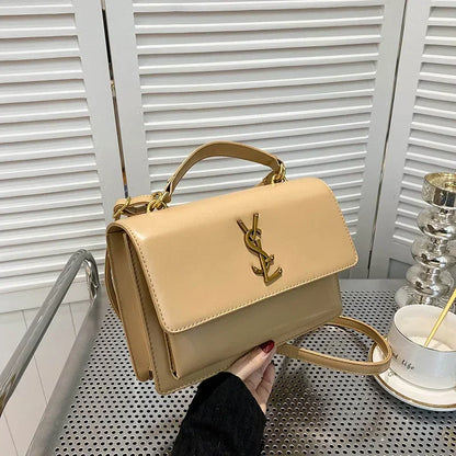 High-End Leather Women Diaper Bag Classic Designer Paris Casual Simple Vintage