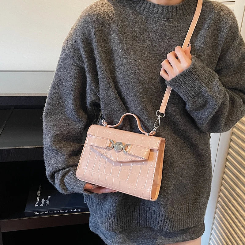 PU Leather Vintage Handbag for Women Short Top Handle Satchel Purse New Trend Crossbody
