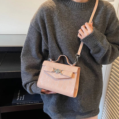 PU Leather Vintage Handbag for Women Short Top Handle Satchel Purse New Trend Crossbody