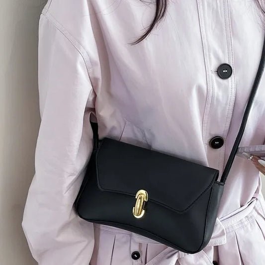 Korean Style French Lock Simple Quality 2026 New Vintage Handbag Women's