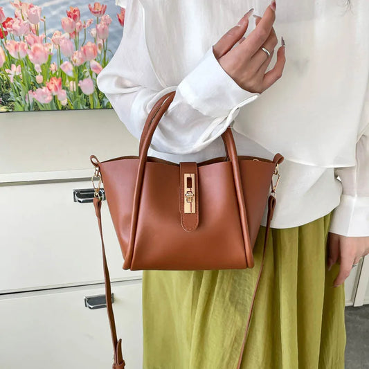 Fashionable Bucket Bag Women's Handbag Retro Crossbody Shoulder Bag