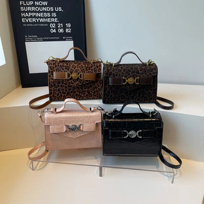PU Leather Vintage Handbag for Women Short Top Handle Satchel Purse New Trend Crossbody