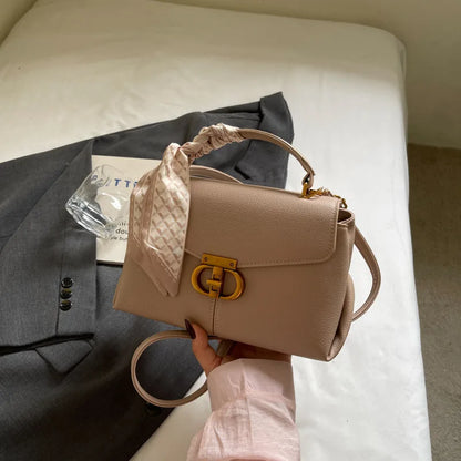 Elegant Silk Scarf Handbag Versatile Shoulder Bag Crossbody Design