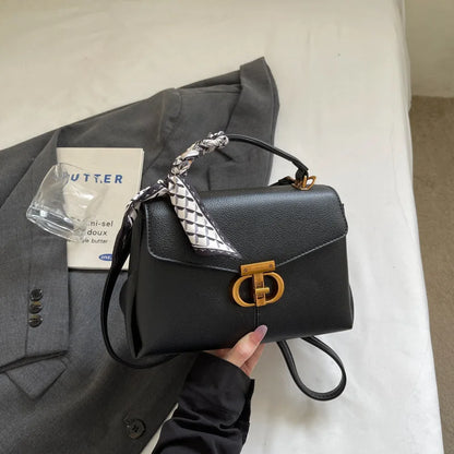 Elegant Silk Scarf Handbag Versatile Shoulder Bag Crossbody Design