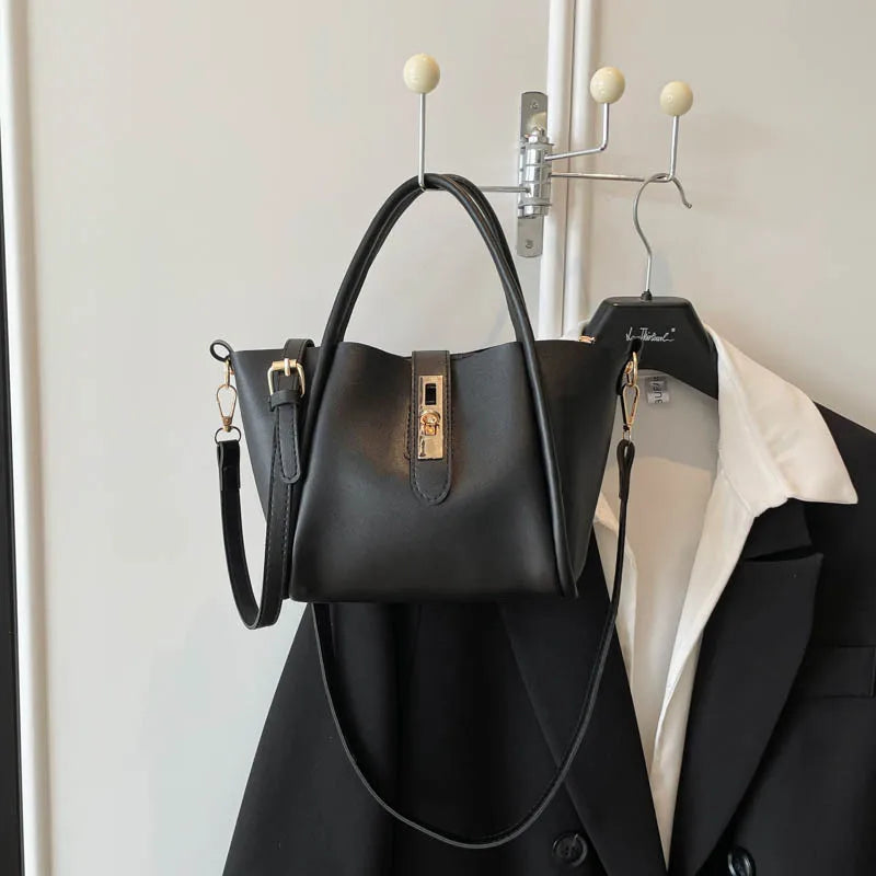 Fashionable Bucket Bag Women's Handbag Retro Crossbody Shoulder Bag