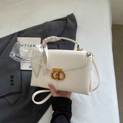 Elegant Silk Scarf Handbag Versatile Shoulder Bag Crossbody Design