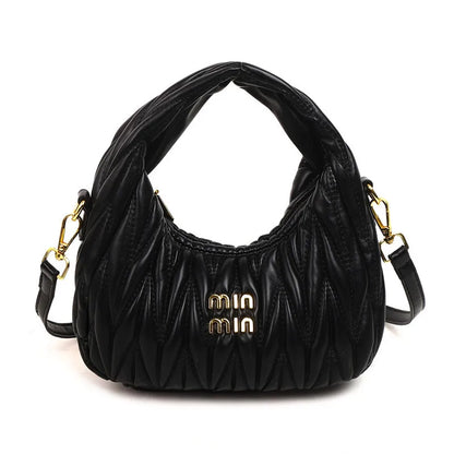 Designer Women Handbags 2026 French Women's Bag Pleated Miu Niche