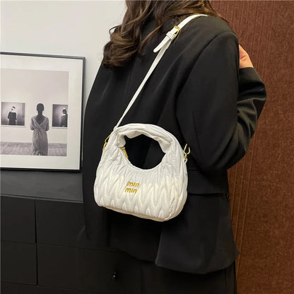 Designer Women Handbags 2026 French Women's Bag Pleated Miu Niche
